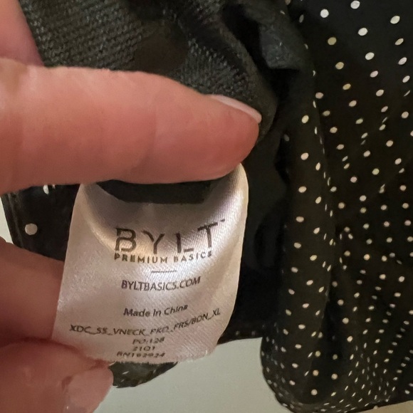 BYLT drop cut short sleeve vneck lux mens top size extra large - Picture 4 of 6